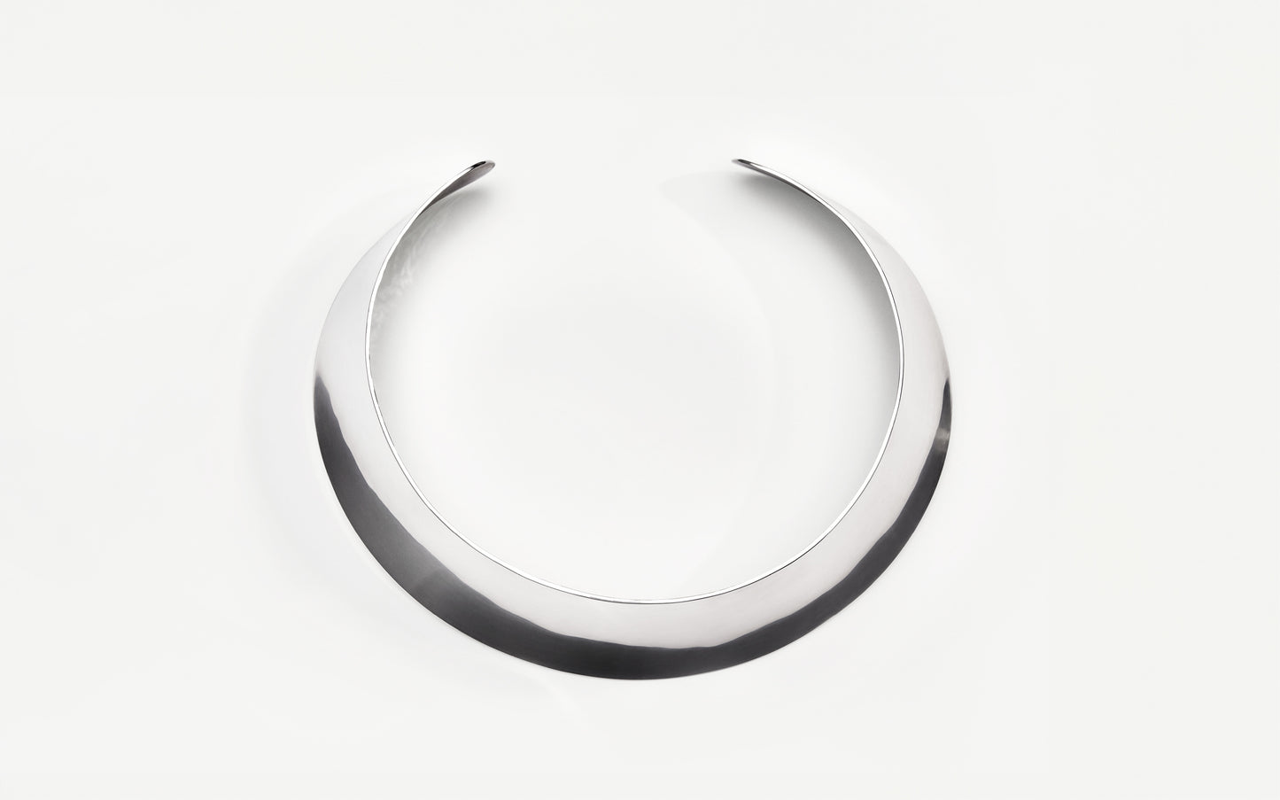 Crescent Necklace silver pendant detail handcrafted Stockholm
