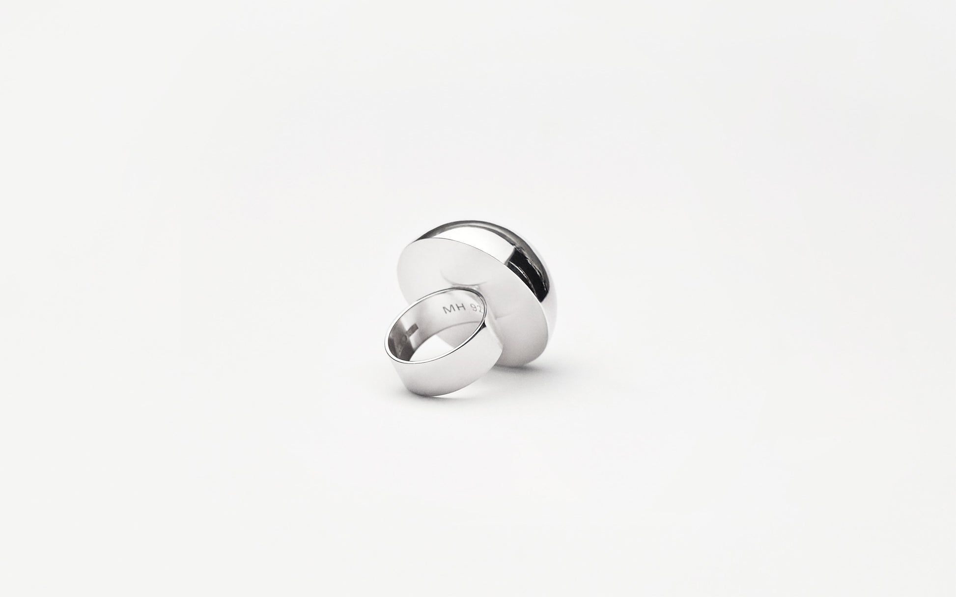 Dome Ring silver detail handcrafted Stockholm