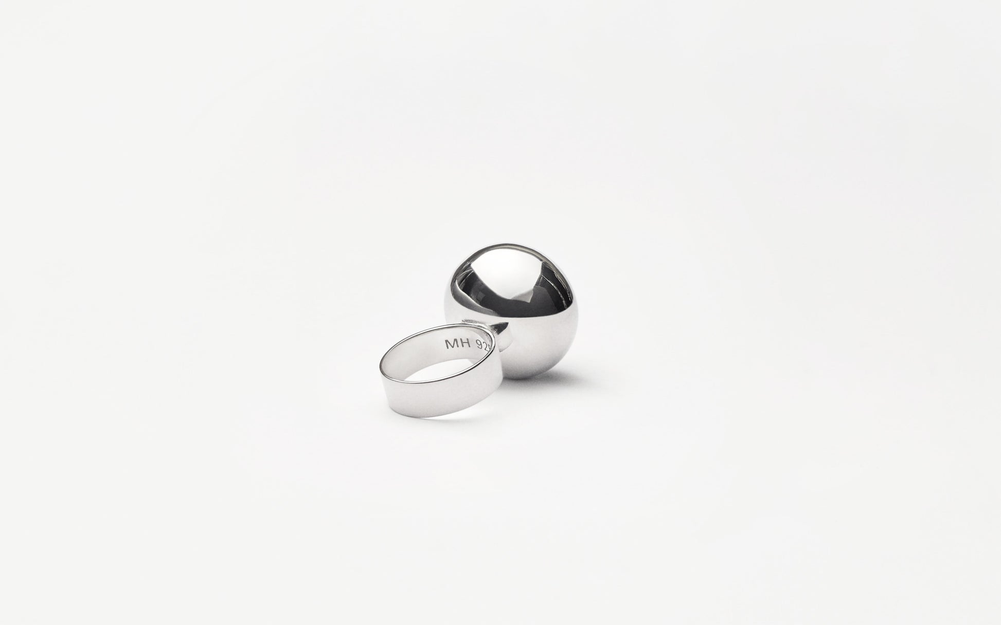 MH 925 Ellipse Ring II recycled sterling silver minimalist design