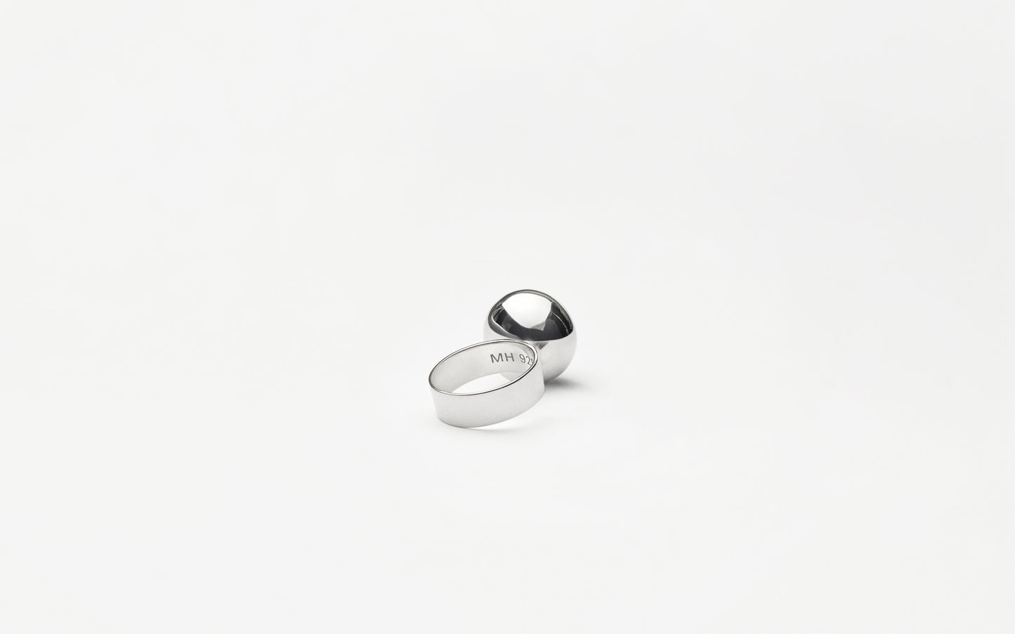 MH 925 Ellipse Ring I recycled sterling silver minimalist design