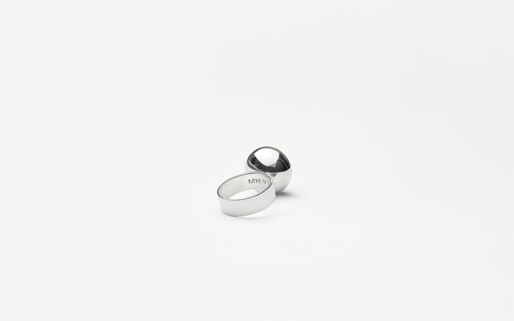 MH 925 Ellipse Ring I recycled sterling silver minimalist design