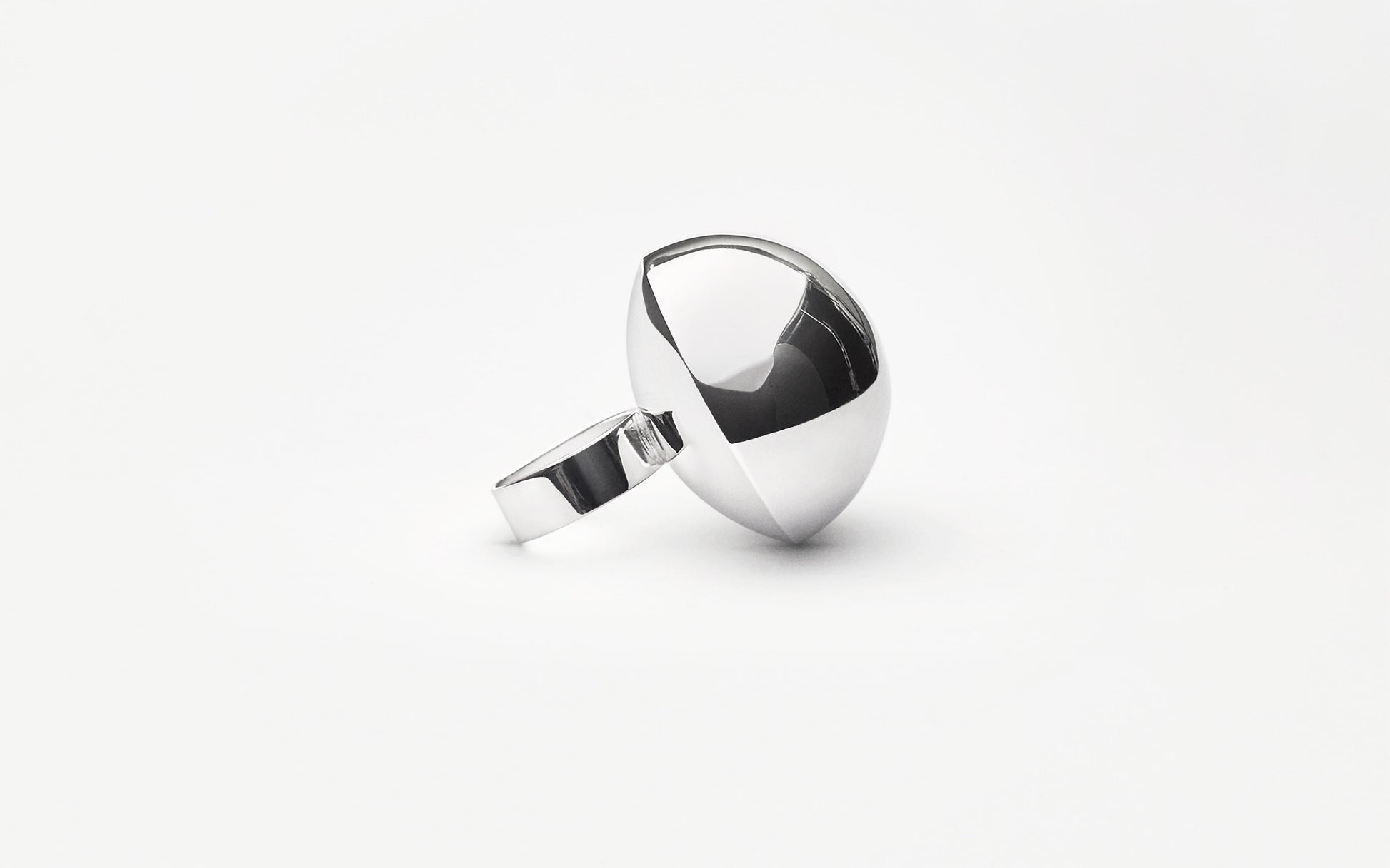 Hemisphere Ring - Handcrafted Sterling Silver MH 925
