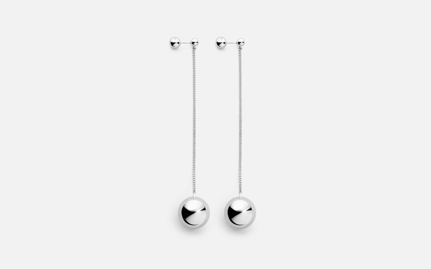 MH 925 Pendulum Earring II recycled sterling silver minimalist design