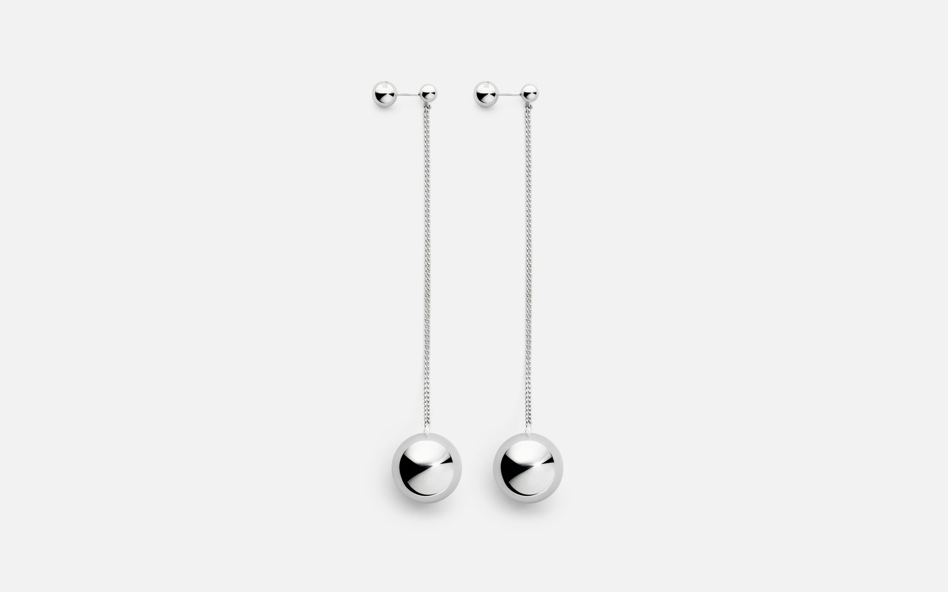 MH 925 Pendulum Earring II recycled sterling silver minimalist design