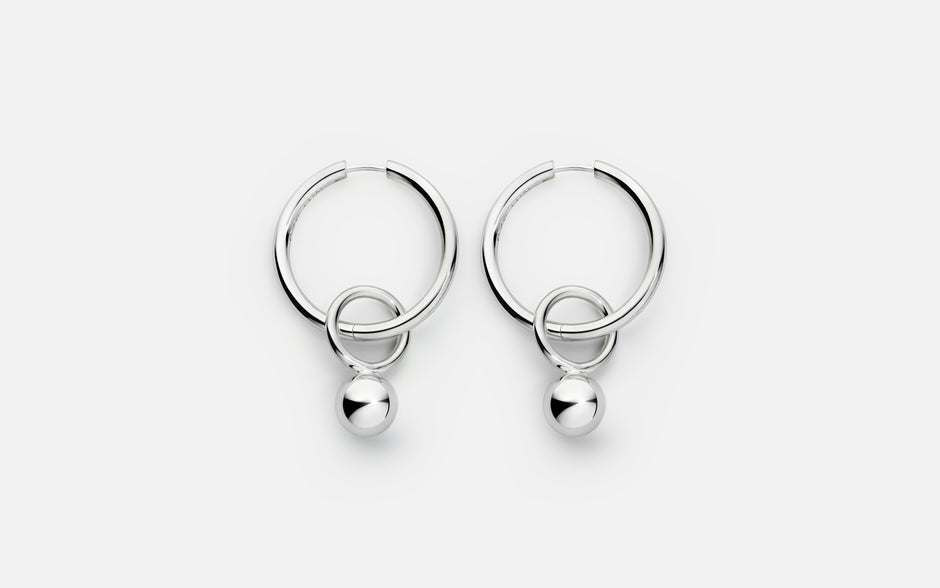 MH 925 In Orbit Earring recycled sterling silver minimalist design