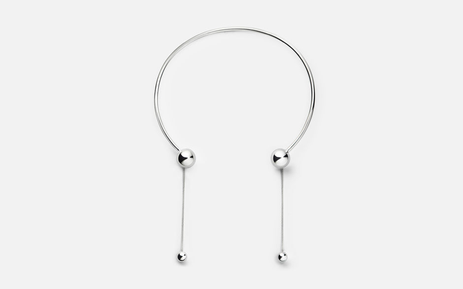 MH 925 Pendulum Necklace recycled sterling silver minimalist design