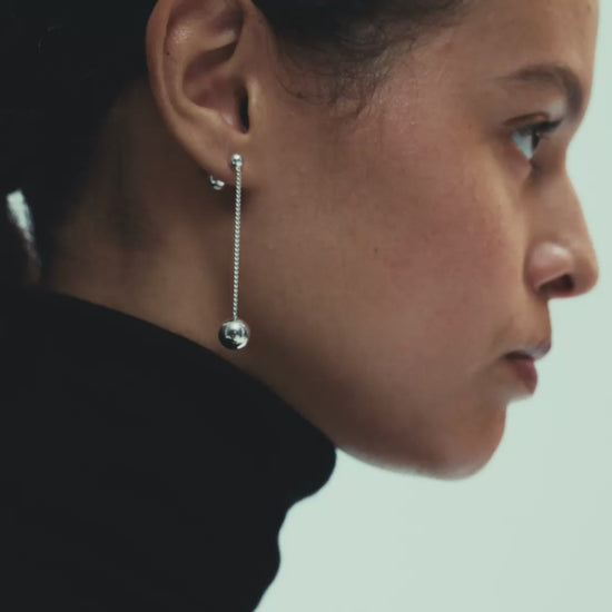 MH 925 Pendulum Earring I recycled sterling silver minimalist design
